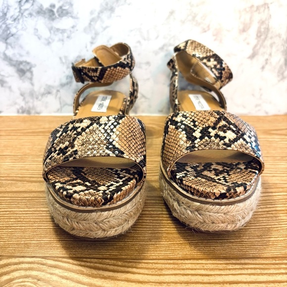 Steve Madden Gabi Snakeskin Print Espadrille Platform Sandals Size 7.5 - Picture 4 of 6